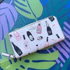 Kate Spade Pink Champagne Print Wallet